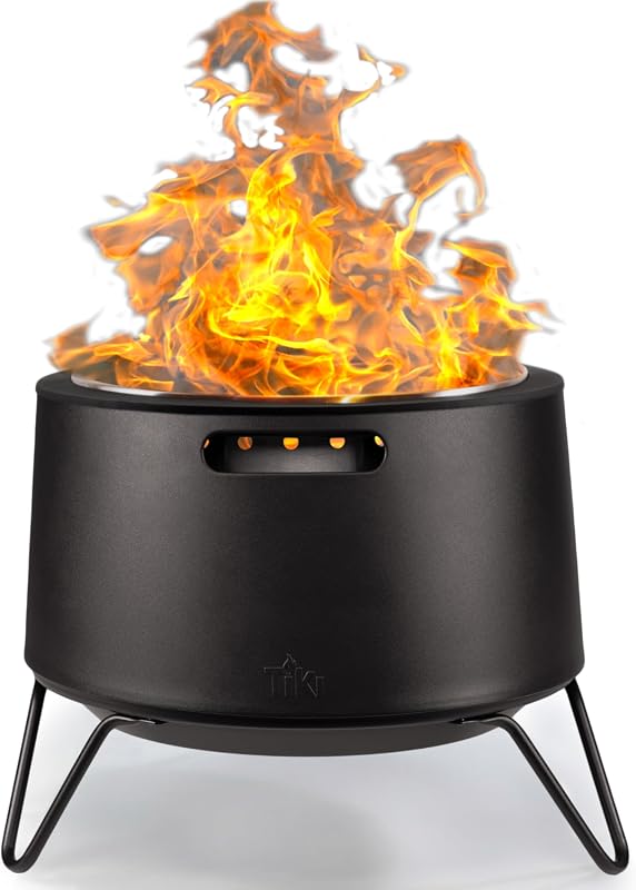 Smokeless 20‑Inch Portable Outdoor Wood‑Burning Fire Pit with Stainles