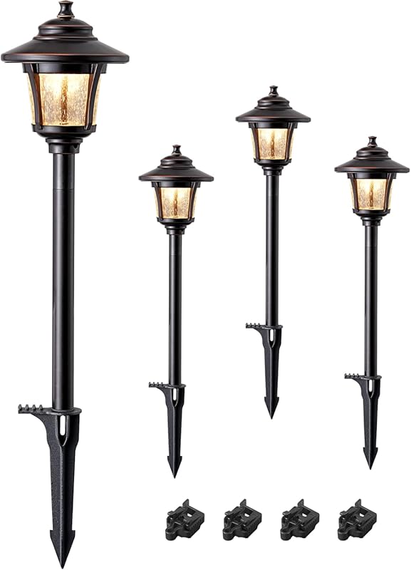 EDISHINE 12V Low Voltage Landscape Path Lights – 3W, 120LM, 3000K Seed