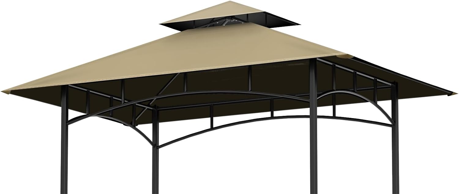 Grill Gazebo Replacement Canopy Top, 5x8 Double Tiered Replacement Can