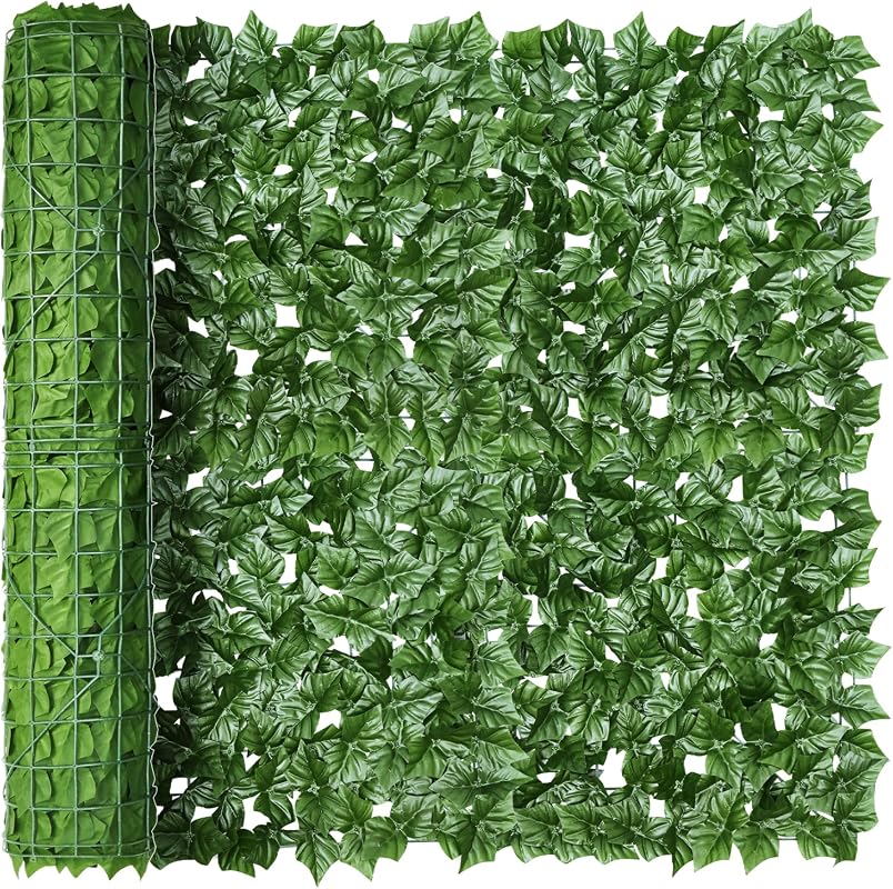 KASZOO Artificial Ivy Privacy Fence Screen 120x40in Artificial Green W