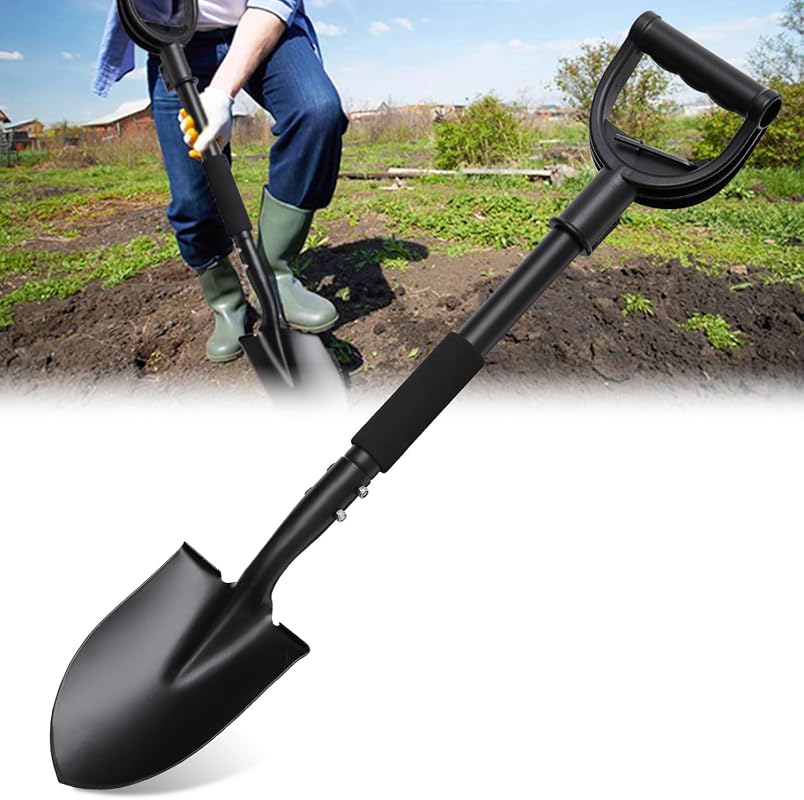 Garden Shovel 31 Inch Small Heavy Duty Portable Mini Spade with Curved