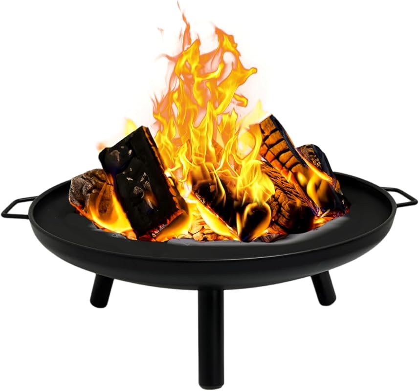GasOne 23 Inch Wood Burning Fire Pit, Durable Alloy Steel Outdoor Fire
