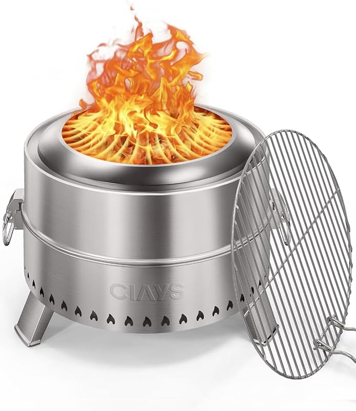 CIAYS 19 Inch Smokeless Fire Pit for Camping with Patented Technology