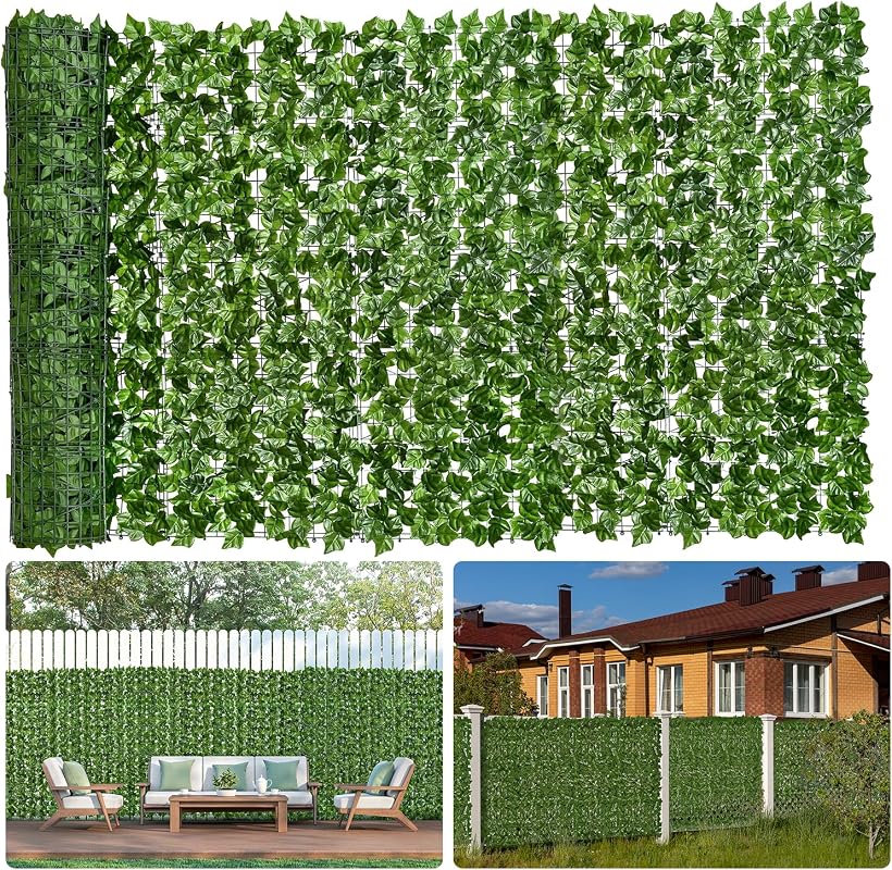16PCS Faux Ivy Expandable Privacy Fence Screen, 20x20 Inch Artificial