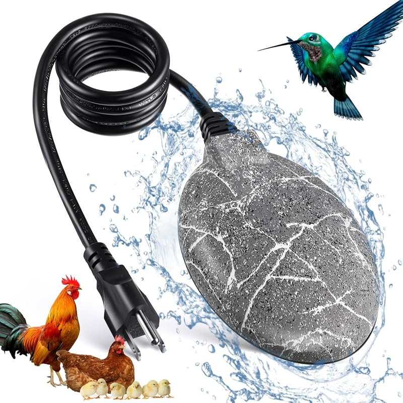 Bird Bath Heaters for Outdoors in Winter, 60W Chicken Water Heater Small Pond Heater