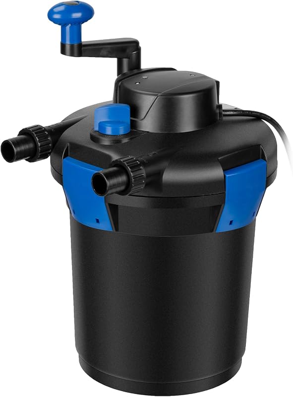 Anbull Bio-Pressure Filter with 9W UV Light and Crank Handle for Koi Ponds and Fountains