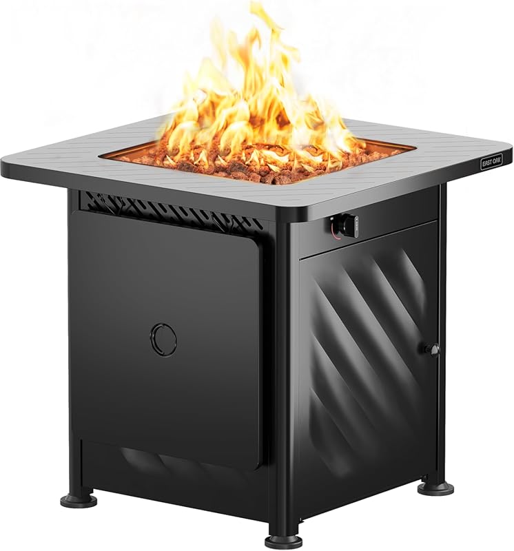 East Oak 28 Inch Outdoor Propane Fire Pit Table