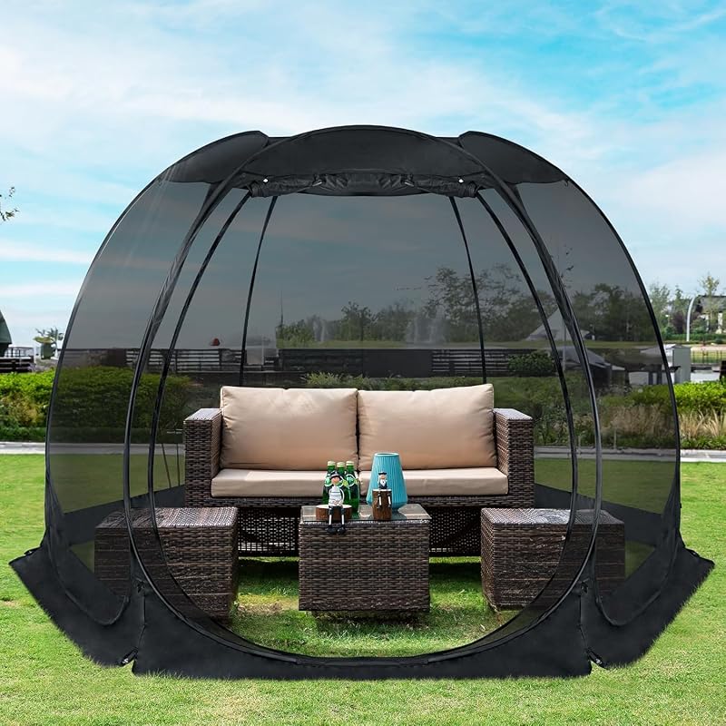 Alvantor Instant Outdoor Gazebo with Mesh Walls & UPF 50+ UV Shelter f