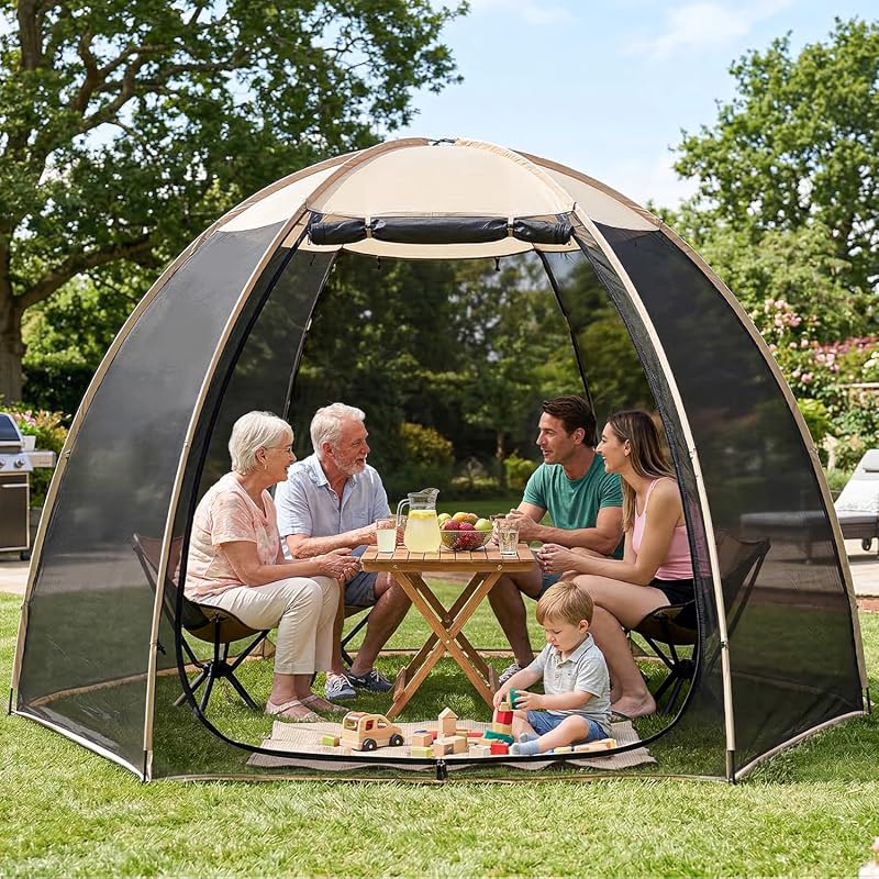 Alvantor 10x10 FT Mesh Screen House Tent, Pop Up Outdoor Gazebo with M