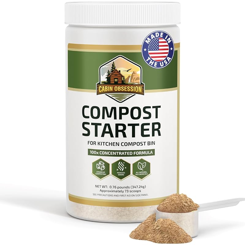 100x Concentrated Compost Accelerator for Kitchen Bins, Odor-Free & Fa