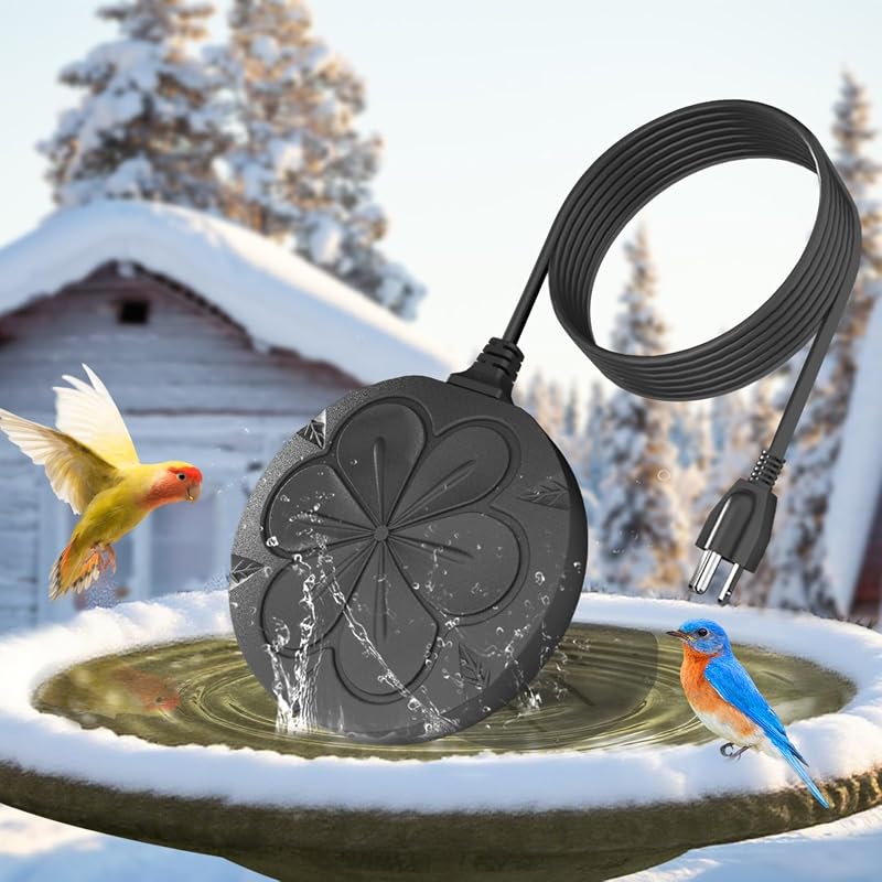 110W Bird Bath Heater for Outdoors in Winter–Submersible Pond Deicer