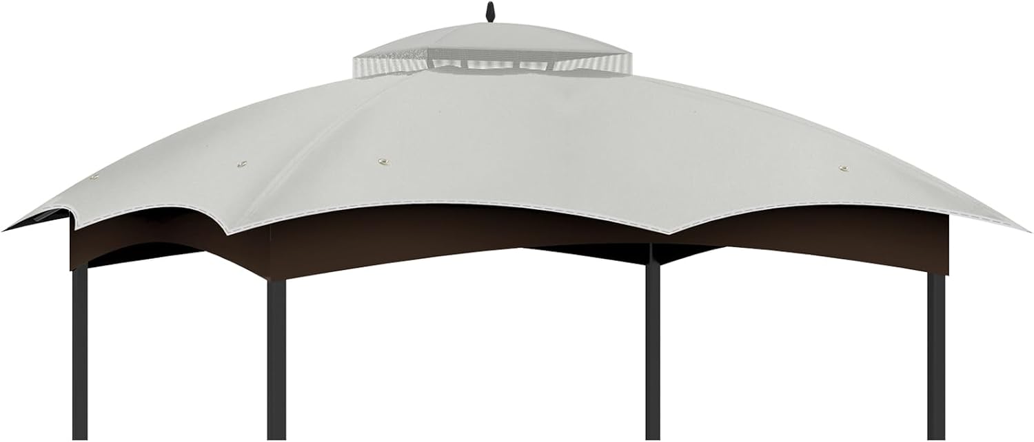 10x12 Ft Double Tier Waterproof Gazebo Replacement Canopy Top Cover fo