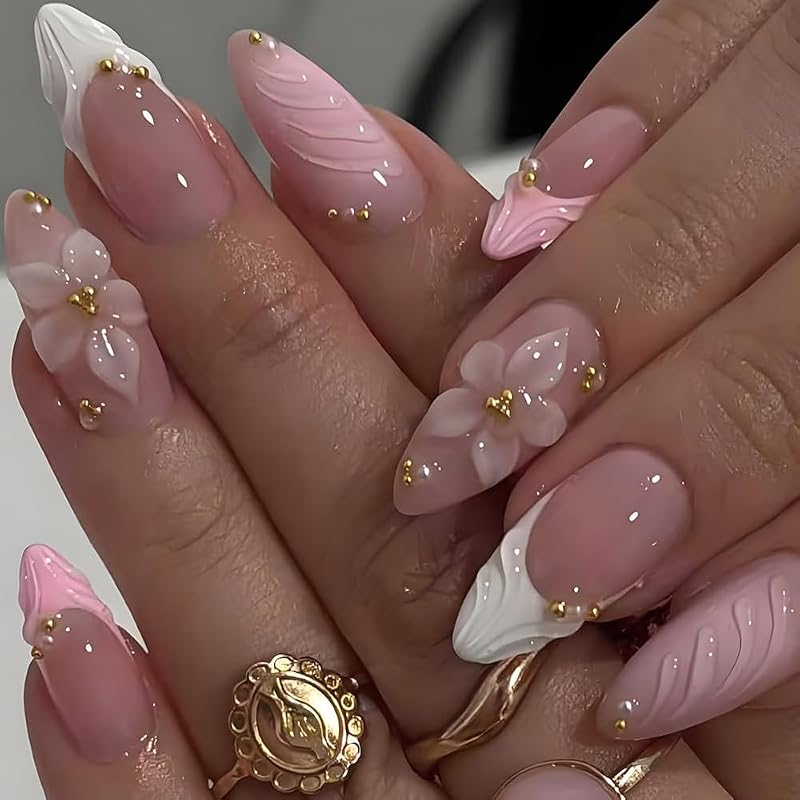 LPOODDNU Press On Nails – Easy‑Apply, Salon‑Quality Fake Nails, Full Set, Ready for Quick DIY Manicures