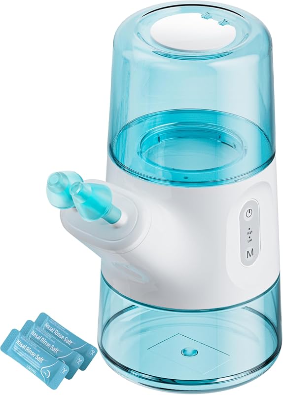 Nasal Irrigation System with Dual Water Tank, Adjustable Flow, and 300