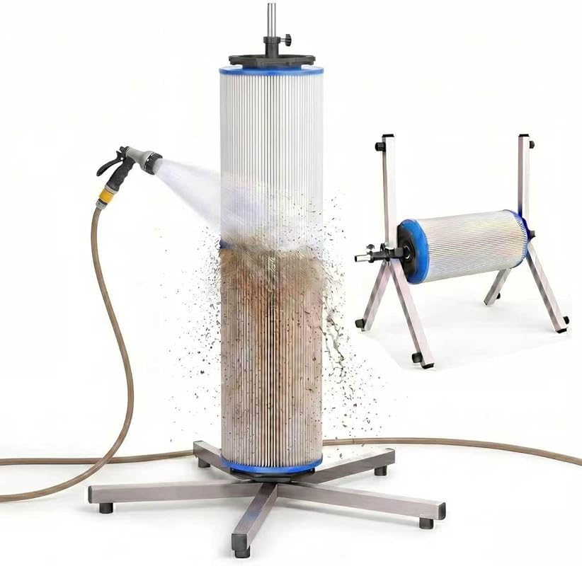 Deerchirp Pool Cartridge Filter Cleaner for 3, 4, 6 Inch Filters, Supp