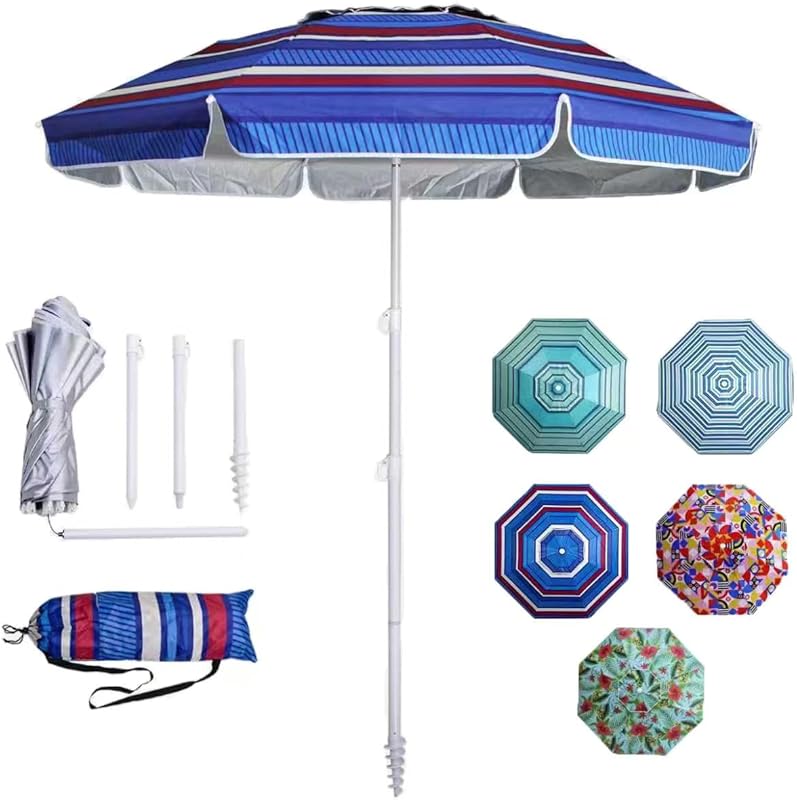 LOTTAFUN 6ft Heavy Duty Beach Umbrella