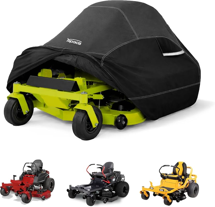 YSPACE Heavy Duty 600D Waterproof Zero Turn Mower Cover with Reflectiv