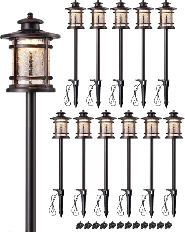 EDISHINE 12V Low Voltage Pathway Lights – 3.4W, 155LM, 3000K Warm Whit