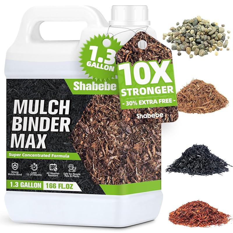 Super Concentrated 1.3 Gallon Rock & Mulch Binder for Landscaping Grav
