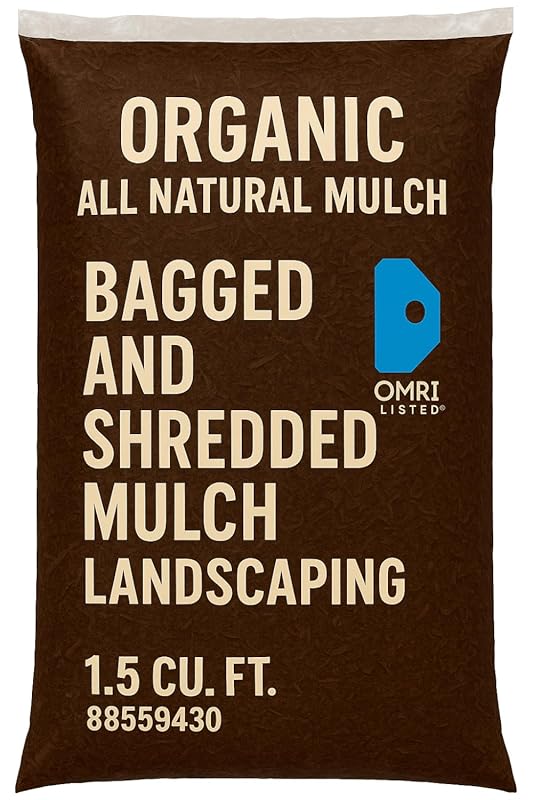 Premium Organic Natural Mulch, 1.5 cu. ft., OMRI Listed, Eco-Friendly