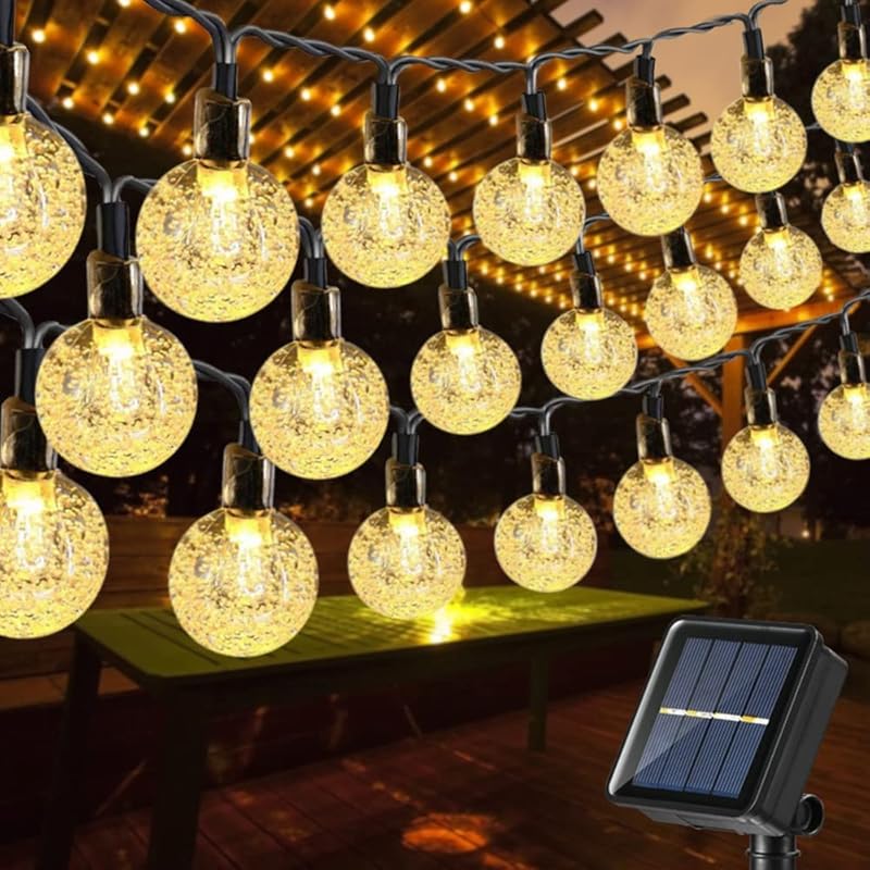 Toodour Solar Globe String Lights, 56ft 100 LED Waterproof, 8 Modes, W