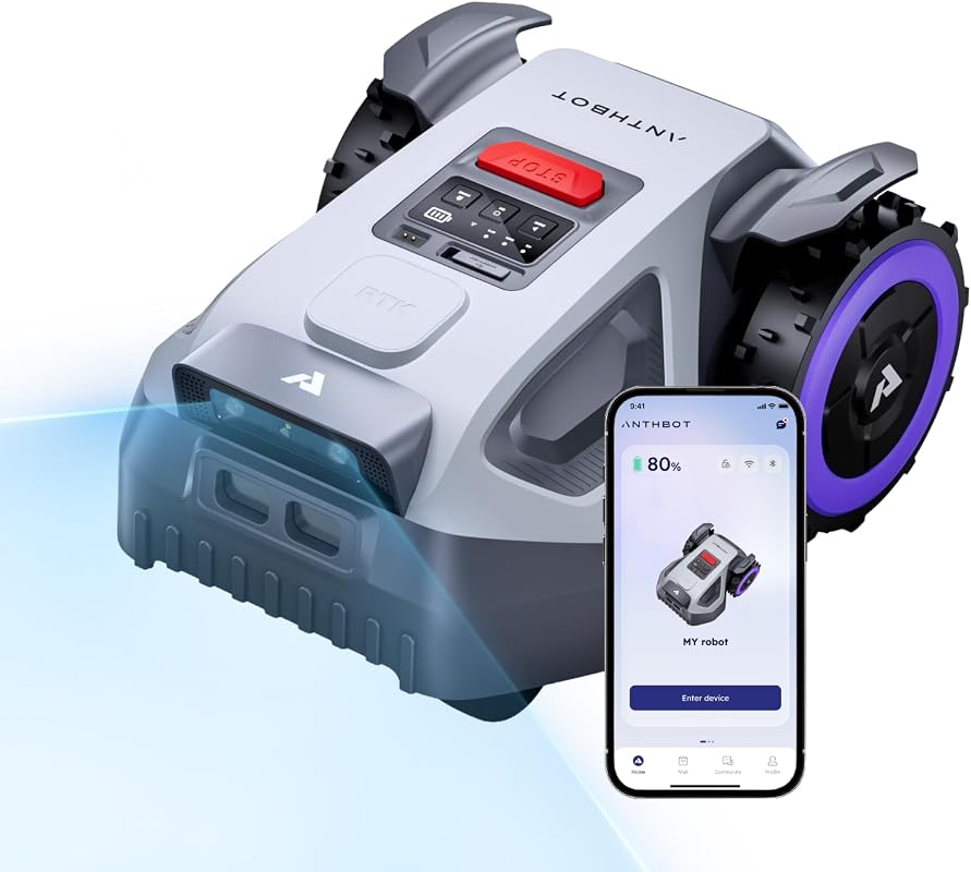 ANTHBOT M5 Dual Vision RTK Robot Lawn Mower with App Control, Multi-Zo