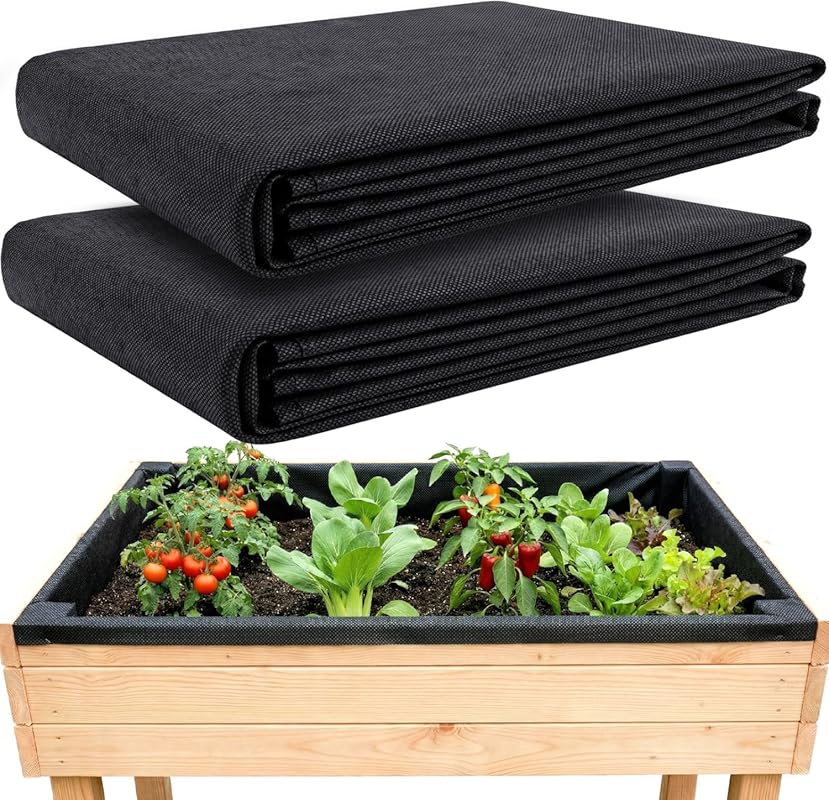2-Pack Raised Garden Bed Liner 63x83 Inch Non-Woven Fabric for Soil &