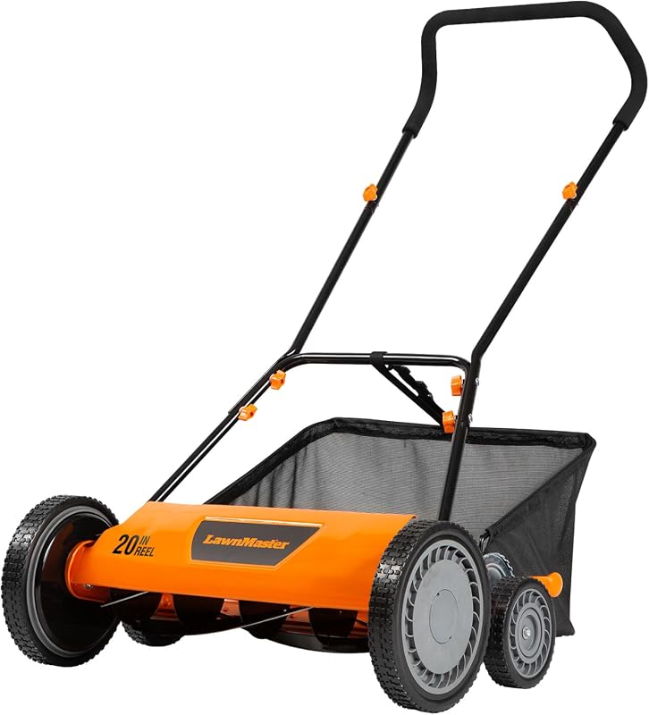 LawnMaster 20-Inch 5-Blade Push Reel Lawn Mower Model LMRM2001