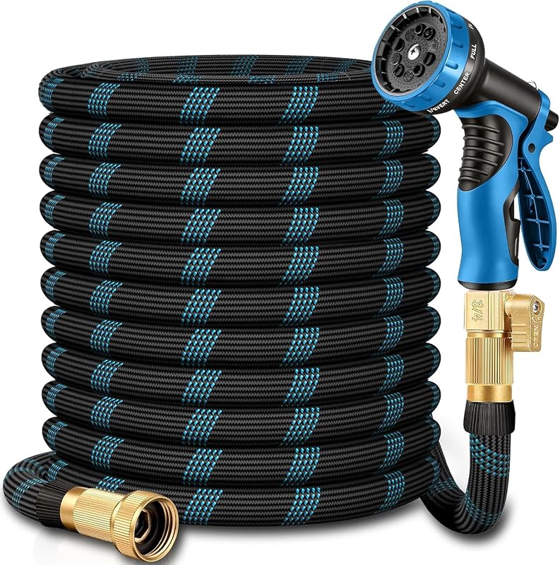 75 ft Flexible Garden Hose, Upgraded Heavy Duty Water Hose with 3/4 In