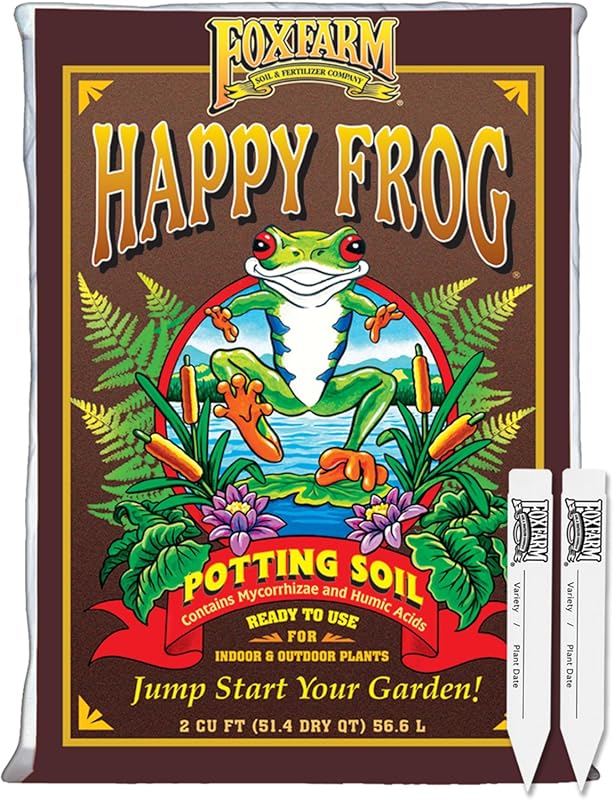 FoxFarm Happy Frog Potting Soil, 2 cu ft, for Indoor/Outdoor Plants wi