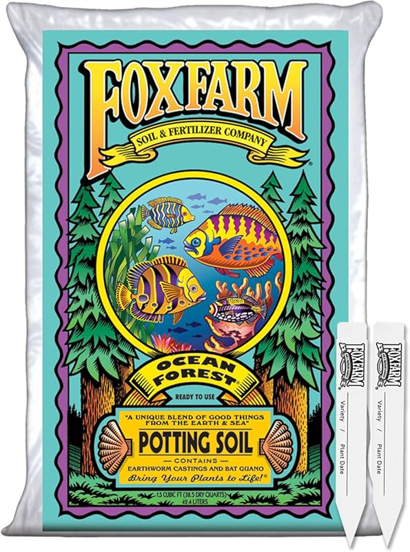 FoxFarm Ocean Forest Potting Soil, 1.5 cu ft, Light Aerated for All Co
