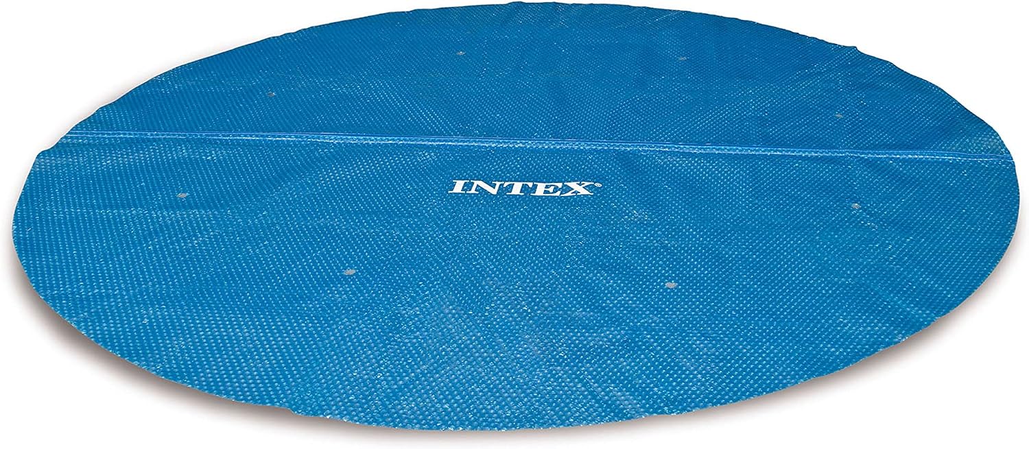 INTEX 28014E 16ft Round Solar Pool Cover, Insulates Water, Reduces Eva