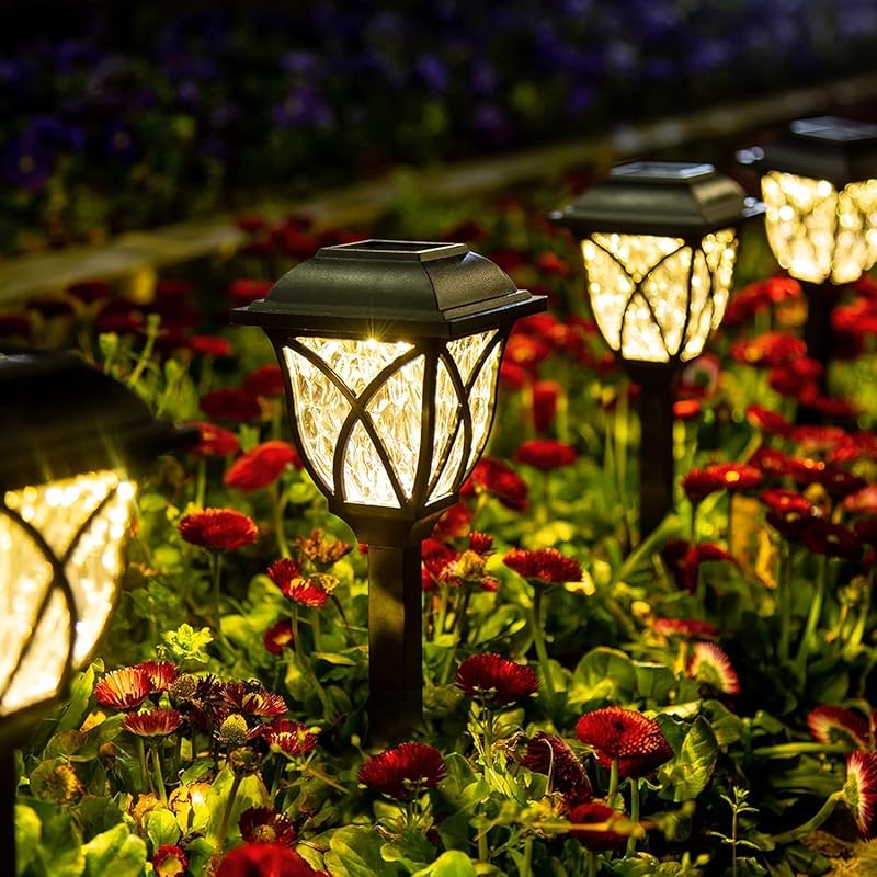 GIGALUMI 6‑pack solar lights, waterproof LED garden decor, warm white,