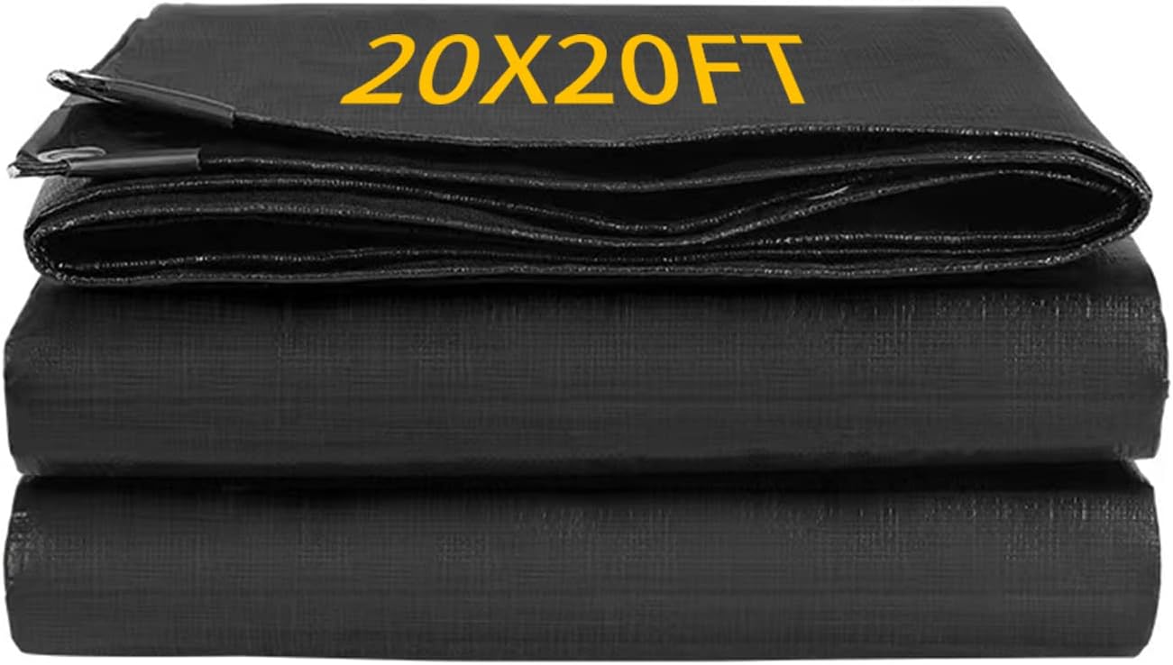 20X20FT PE 28Mil pond liner with buttonholes, ideal for koi, fish, duc