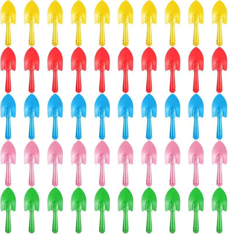 50 Pack Mini Colorful Metal Garden Trowels
