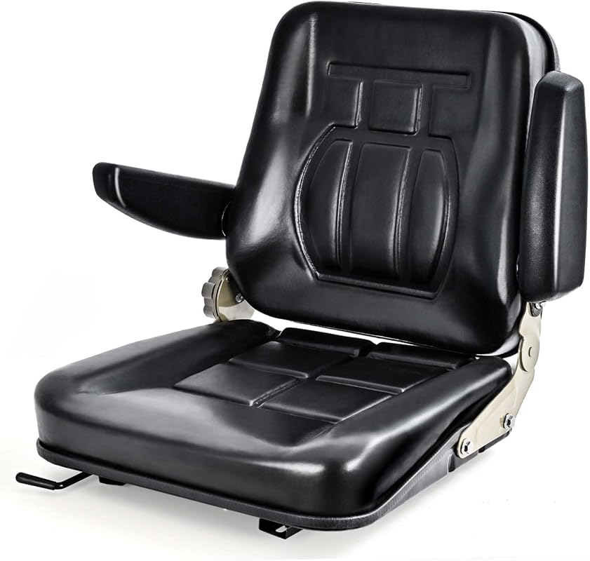 Universal Adjustable Tractor and Lawn Mower Replacement Seat with PVC 