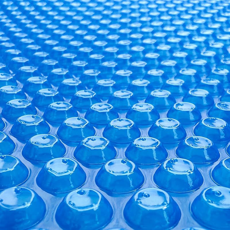 Solar Pool Cover 12x24ft – 10Mil Blue Bubble Blanket for Inground Pool