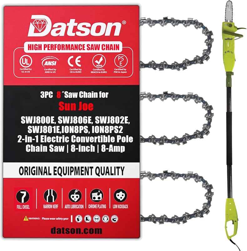 3PC 8-Inch Pole Saw Chain