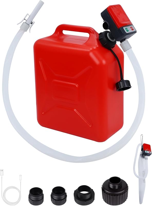 Auto-Stop Gas Can Transfer Pump, Battery-Powered, 3.2 GPM Siphon, 57.0