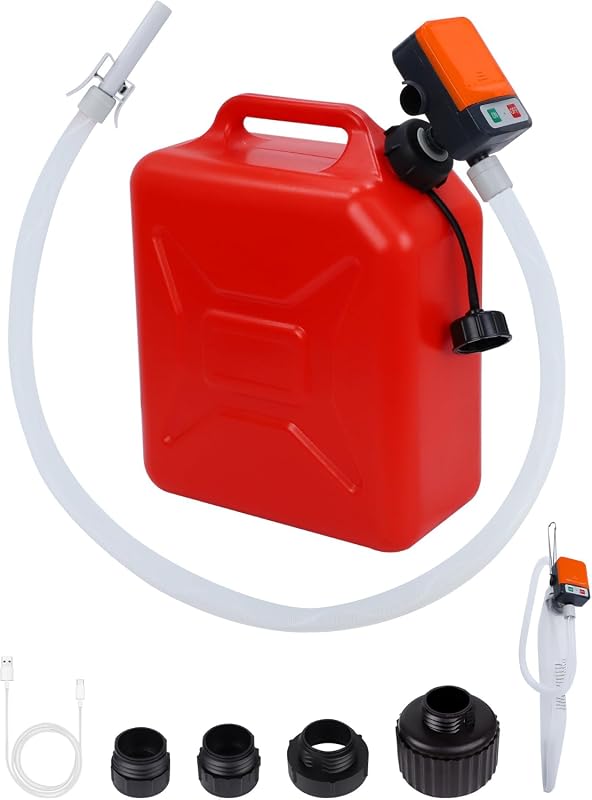Auto-Stop Gas Can Transfer Pump, Battery-Powered, 3.2 GPM Siphon, 57.0