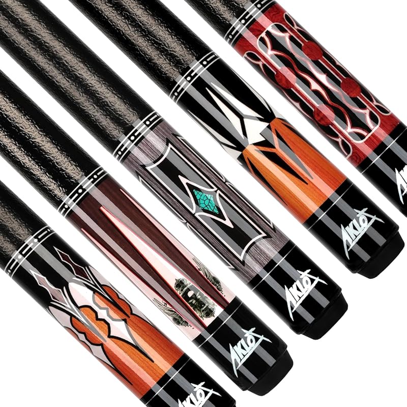 AKLOT 5-Pack Maple Pool Cue