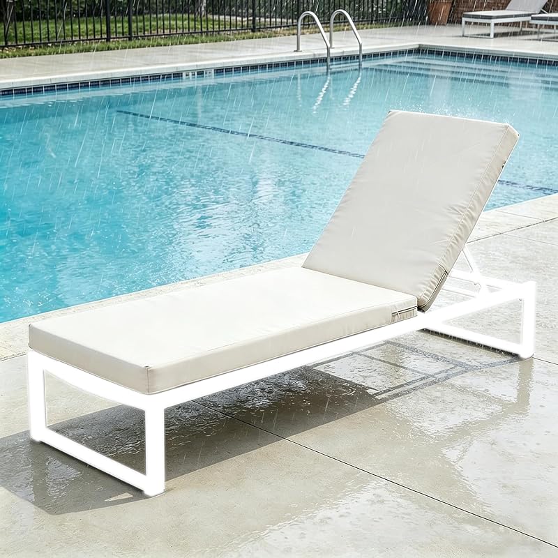 80 x 26 Inch Waterproof Chaise Lounge Cushion
