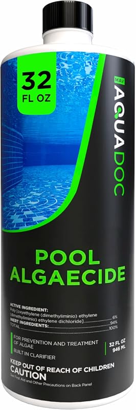 AquaDoc Liquid Algaecide for Swimming Pools, 32 oz, Copper-Free Non-Fo