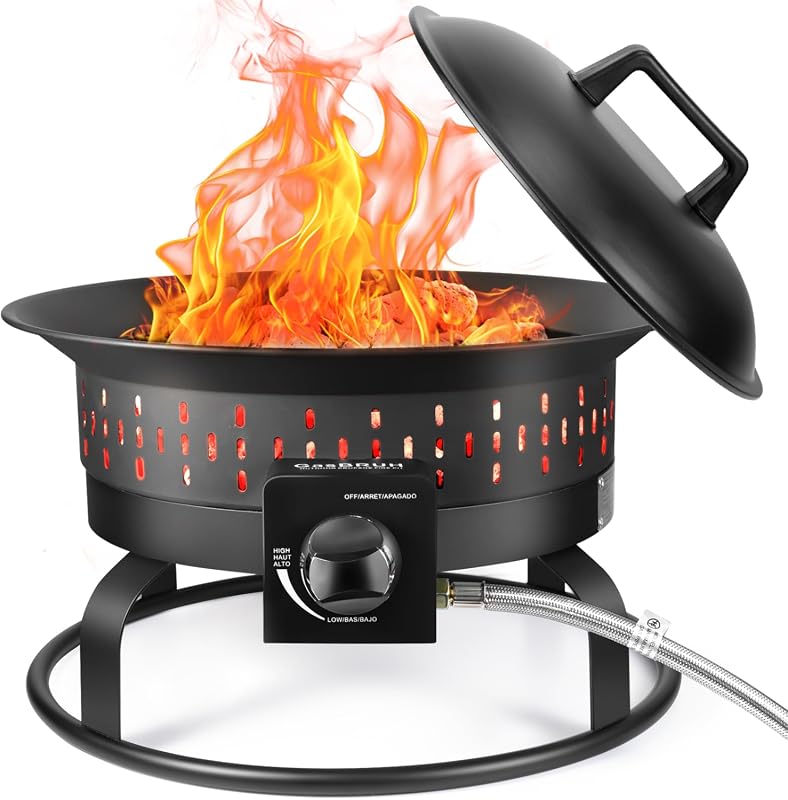 GasBRUH 19-Inch Portable Outdoor Propane Fire Pit