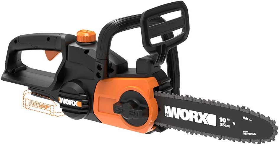 WORX WG322.9 20V 10-Inch Cordless Chainsaw with Auto-Tension Technolog