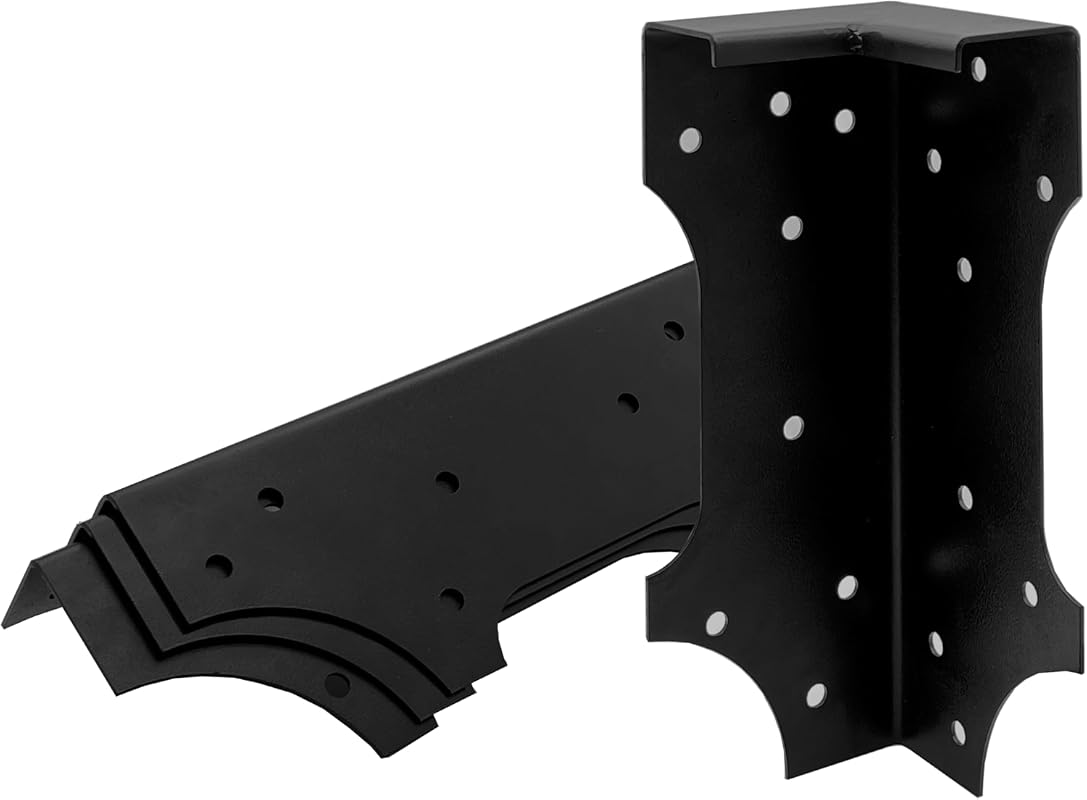 Hi-Flame Raised Garden Bed Corner Brackets 4 Piece Set with Screws for