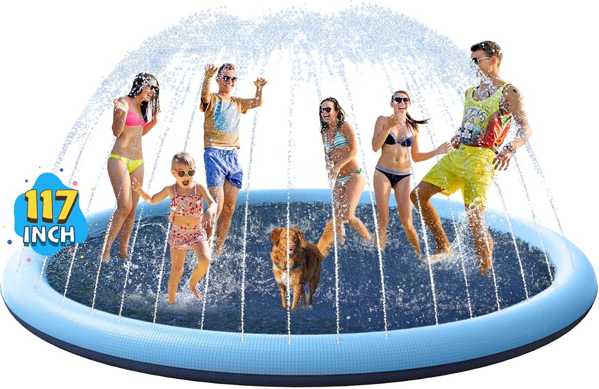 Non-Slip Splash Pad Sprinkler Pool, Durable Backyard Water Toy for Kid
