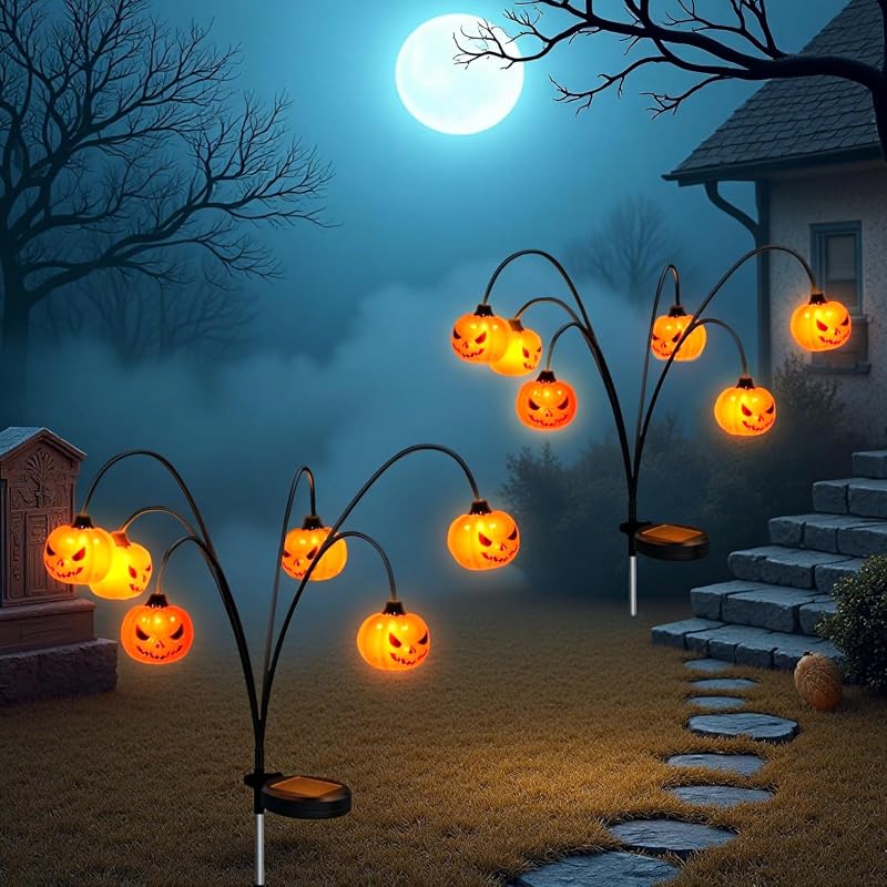 2-Pack Solar Pumpkin Lanterns