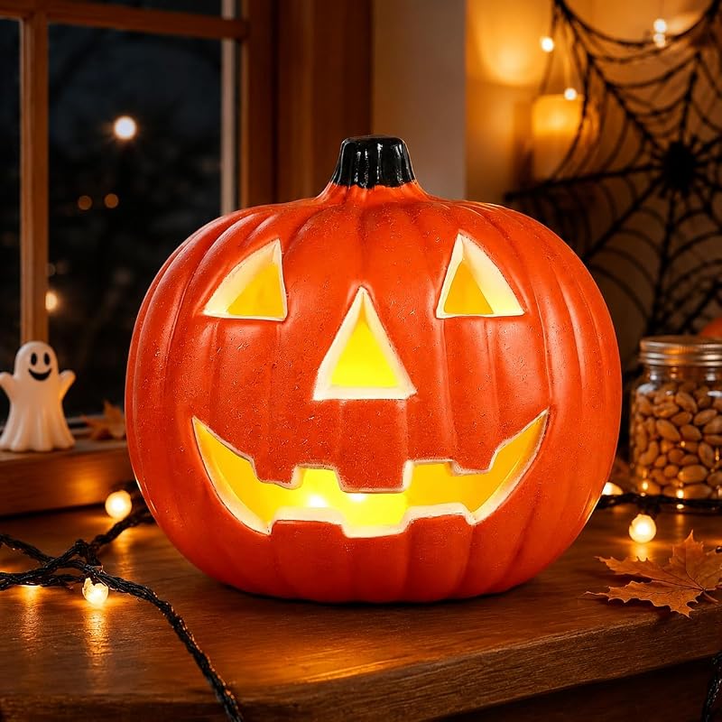 Vintage Plastic Jack O' Lantern Statue