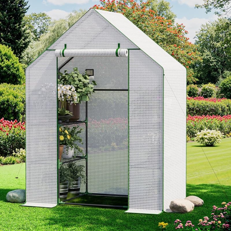 Small 4-Shelf Outdoor Greenhouse